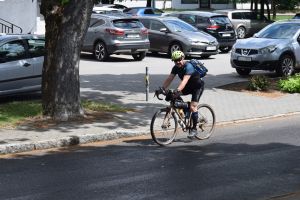 Zawodnicy podczas rowerowego ultramaratonu Wisłą 1200